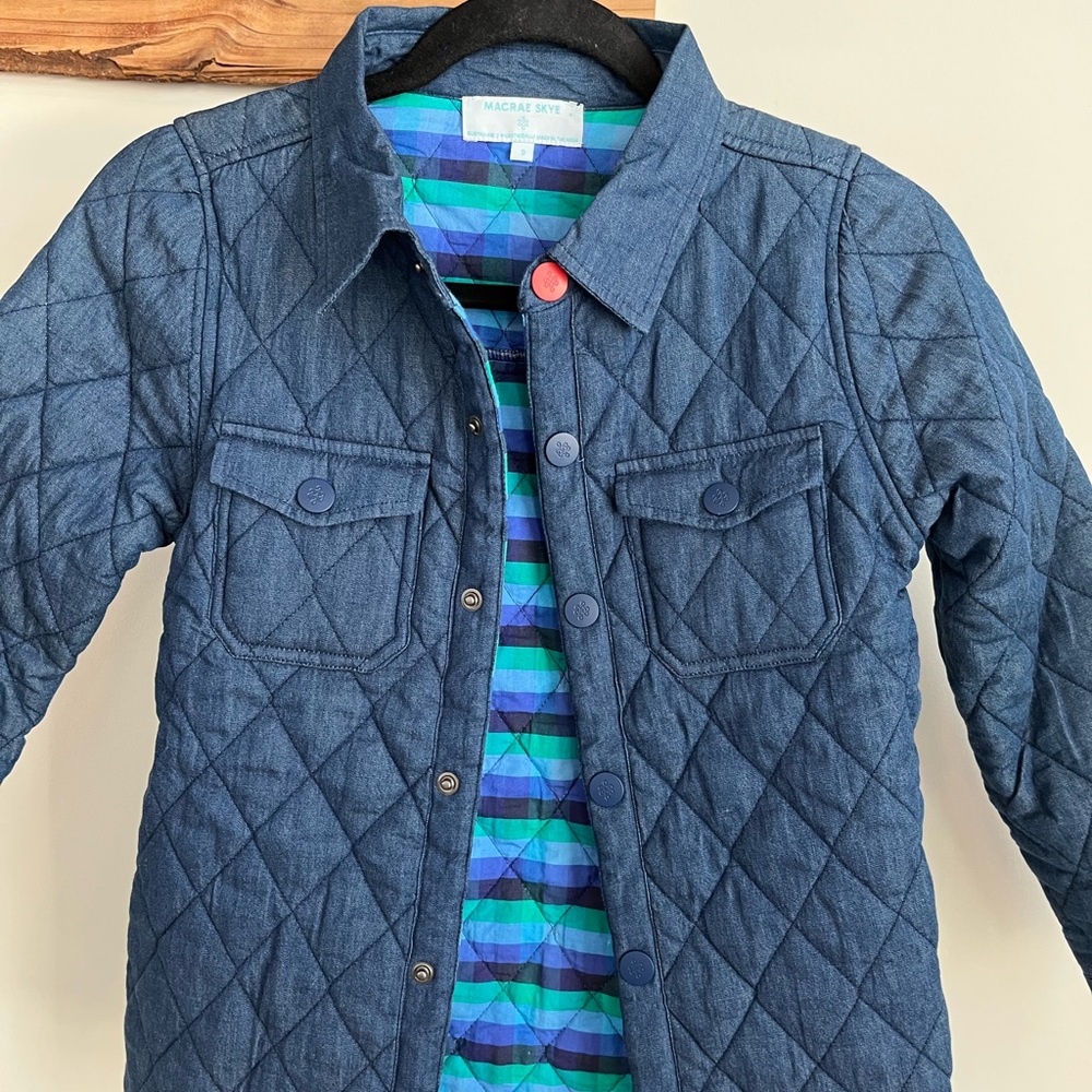 Macrae Skye Kids Harrison Quilted Jacket Chambray (Blue) Size 9